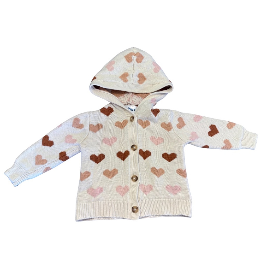 Old Navy Hooded Button-Front Cardigan Sweater, 18/24 mths